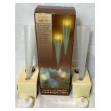 Christmas Décor Collection - Two Arrangements, Holiday Wreath and Additional 10" Flameless Candlelight Cones