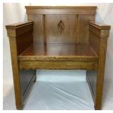 Antique Oak Clergy Chair