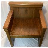 Antique Oak Clergy Chair