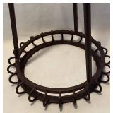 Wrought Iron with Wooden Finial Décor Statement Piece