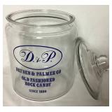 Dryden & Palmer Co Old Fashioned Rock Candy Vintage Store Display Candy Jar