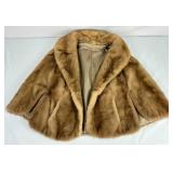 Vintage Blonde Honey Mink Capelet