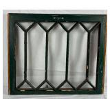 Two Vintage Salvaged Glass Windows