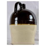 Antique Lehn & Fink Large Stoneware Handle Jug, NY 1874