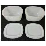 Vintage Pyrex Hamilton Beach Milk Glass Mixing Bowls and Federal Refrigerator Dishes