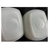 Vintage Pyrex Hamilton Beach Milk Glass Mixing Bowls and Federal Refrigerator Dishes