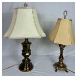 Brass Lamp Bundle - Vintage Stiffel and Clawfoot Table Lamp
