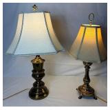 Brass Lamp Bundle - Vintage Stiffel and Clawfoot Table Lamp