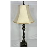 Tall (45") Table Lamp with Heavy Metal Candlestick Base