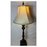 Tall (45") Table Lamp with Heavy Metal Candlestick Base