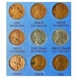 Lincoln Head Cent Collection Starting 1941-1964 No 9030