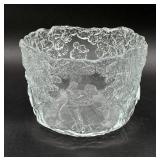 Kosta Boda Sweden "Rhapsody" Glass Bowl by Kjell Engman - Glows Green under UV Light