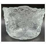 Kosta Boda Sweden "Rhapsody" Glass Bowl by Kjell Engman - Glows Green under UV Light