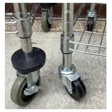 3 HDX Metal Shelving Units on Wheels