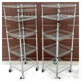 3 HDX Metal Shelving Units on Wheels