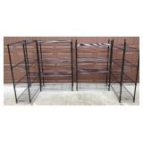 HDX Black Metal Shelving Units - 8 Units Total