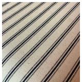Black Pinstripe Cushioned Accent Bench