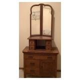 Vintage Dresser with Storage Compartments plus Mirror