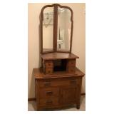 Vintage Dresser with Storage Compartments plus Mirror