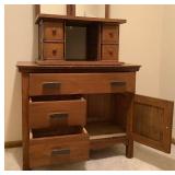 Vintage Dresser with Storage Compartments plus Mirror
