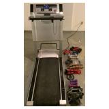 Horizon Fitness Evolve Compact Treadmill plus Assorted Workout Equipment Bundle
