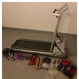 Horizon Fitness Evolve Compact Treadmill plus Assorted Workout Equipment Bundle