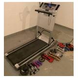 Horizon Fitness Evolve Compact Treadmill plus Assorted Workout Equipment Bundle