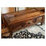 Hardwood Coffee Table with One Middle Drawer