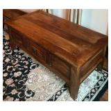 Hardwood Coffee Table with One Middle Drawer