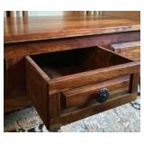 Hardwood Coffee Table with One Middle Drawer