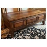Hardwood Coffee Table with One Middle Drawer