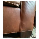 Fawn Brown Genuine Leather Sofa