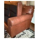 Fawn Brown Genuine Leather Sofa