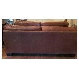 Fawn Brown Genuine Leather Sofa
