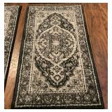 6 Rug Bundle -2 Bazzar Area Rugs and 4 Mohawk Home Small Rugs  - Black & Ivory and Black & Brown
