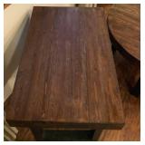 Williams Sonoma Griffin Table Bundle of Rectangle Side Table and Round Coffee Table