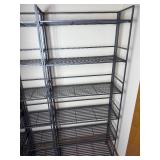 Foldable Powder Coated Metal Shelving Units and 2 Rolling Carts