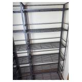 Foldable Powder Coated Metal Shelving Units and 2 Rolling Carts