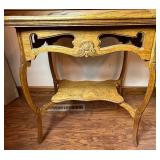 Hand Carved Antique Oak Parlor Table