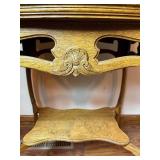 Hand Carved Antique Oak Parlor Table