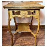 Hand Carved Antique Oak Parlor Table