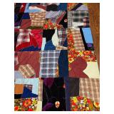 Vintage Patchwork Quilt - Hand Stitched and Hand Tied