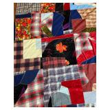 Vintage Patchwork Quilt - Hand Stitched and Hand Tied