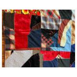 Vintage Patchwork Quilt - Hand Stitched and Hand Tied
