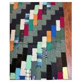 Vintage Patchwork Throw - Hand Tied and Hand Stitched