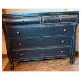 Black Distressed 5 Drawer Hooker Furniture Dresser