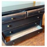 Black Distressed 5 Drawer Hooker Furniture Dresser