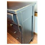 Black Distressed 5 Drawer Hooker Furniture Dresser