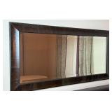 Large Rectangle Dark Brown Framed Mirror
