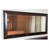Large Rectangle Dark Brown Framed Mirror